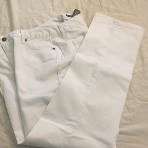 2/$15      Liz Claiborne Straight Leg White Jeans